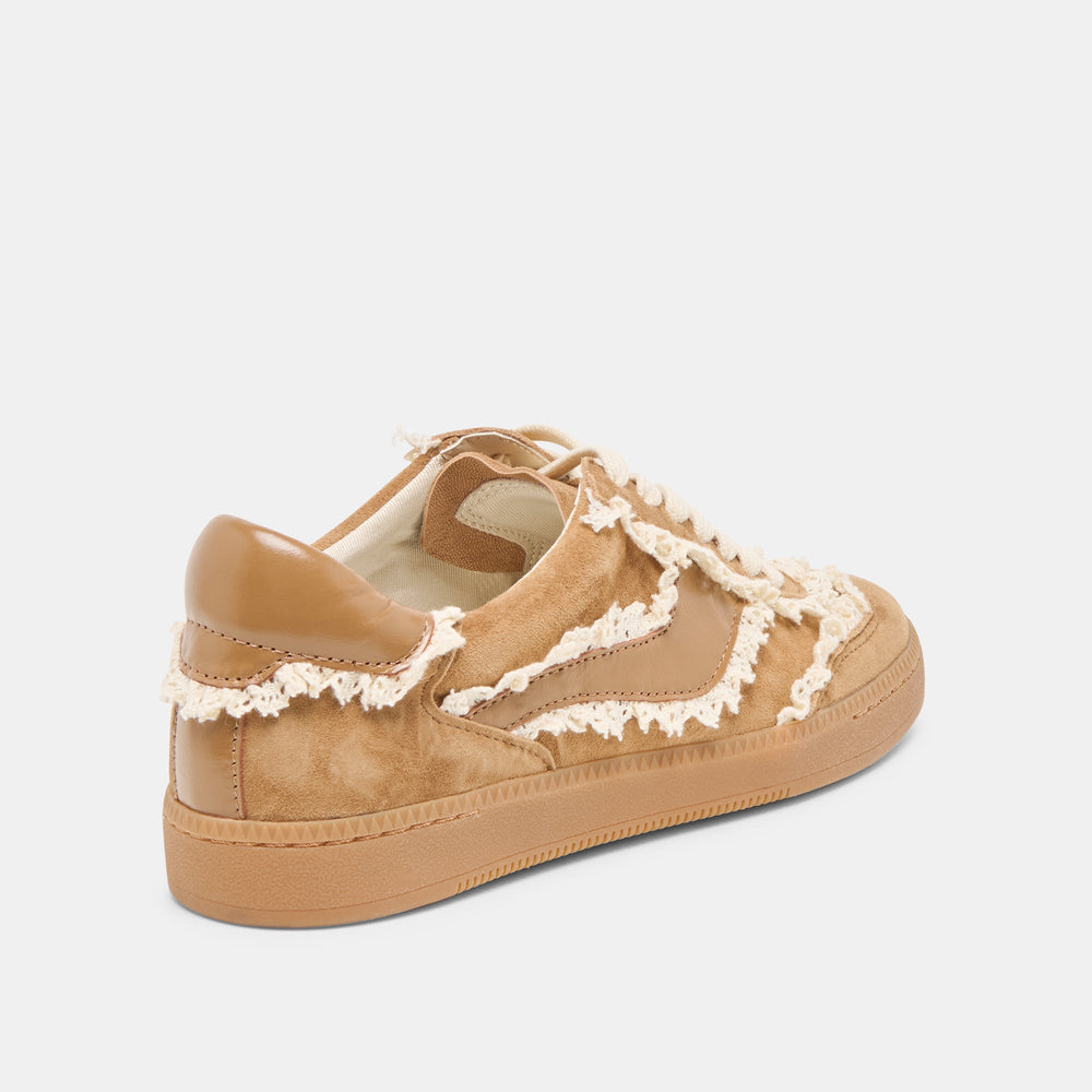 Notice Lace Lt Brown Suede Sneakers / Dolce Vita