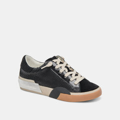 Zina Sneakers Onyx Embossed Leather | Women's Sneakers
 – Dolce Vita / Dolce Vita