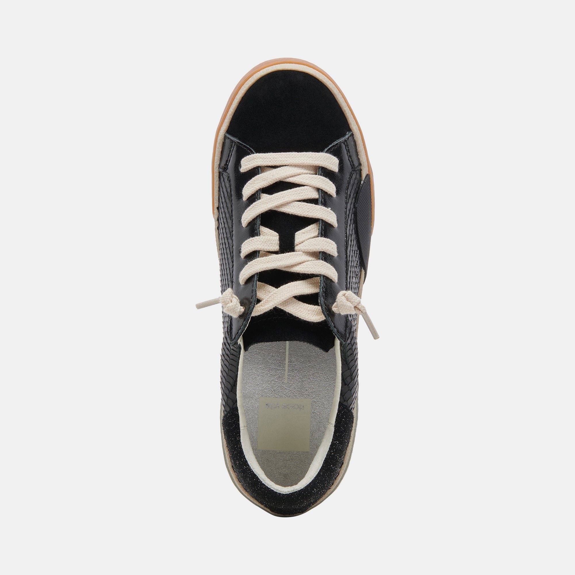 Zina Sneakers Onyx Embossed Leather | Women's Sneakers
 – Dolce Vita / Dolce Vita