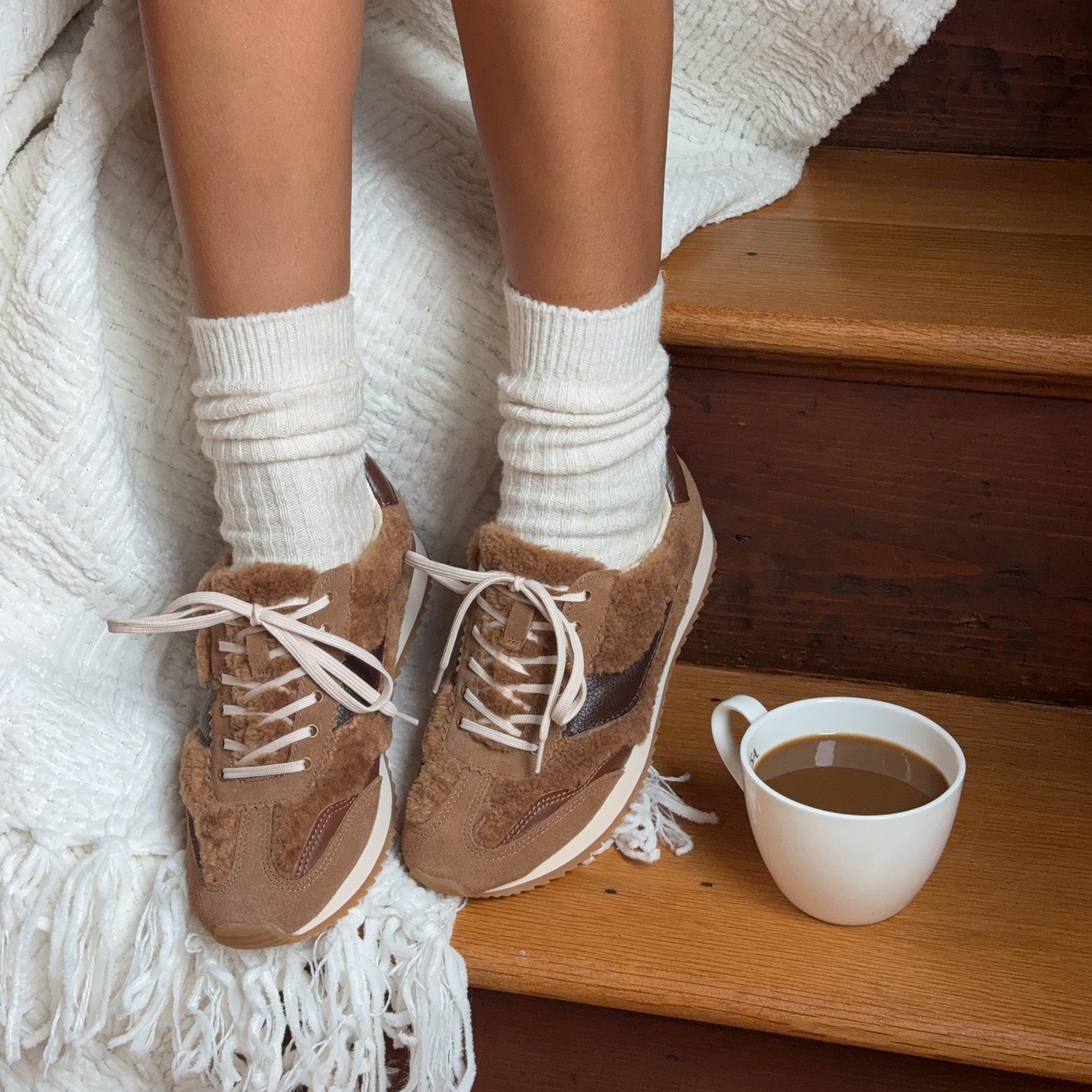 B.NTCD Plush Brown Plush Sneakers / Dolce Vita