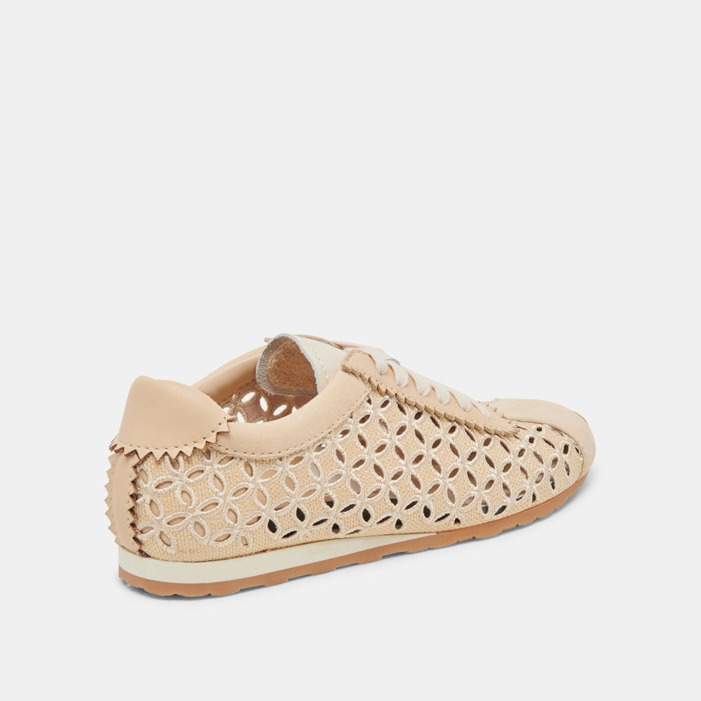 DANIE EYELET PERF SNEAKERS LT NATURAL RAFFIA
 – Dolce Vita / Dolce Vita