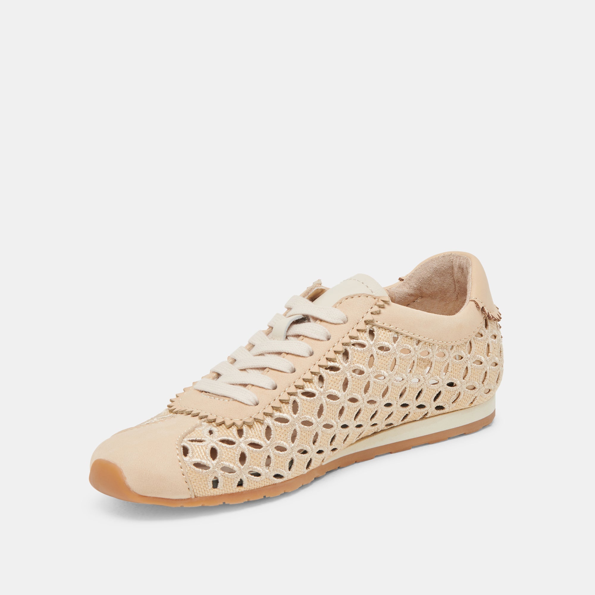 DANIE EYELET PERF SNEAKERS LT NATURAL RAFFIA
 – Dolce Vita / Dolce Vita