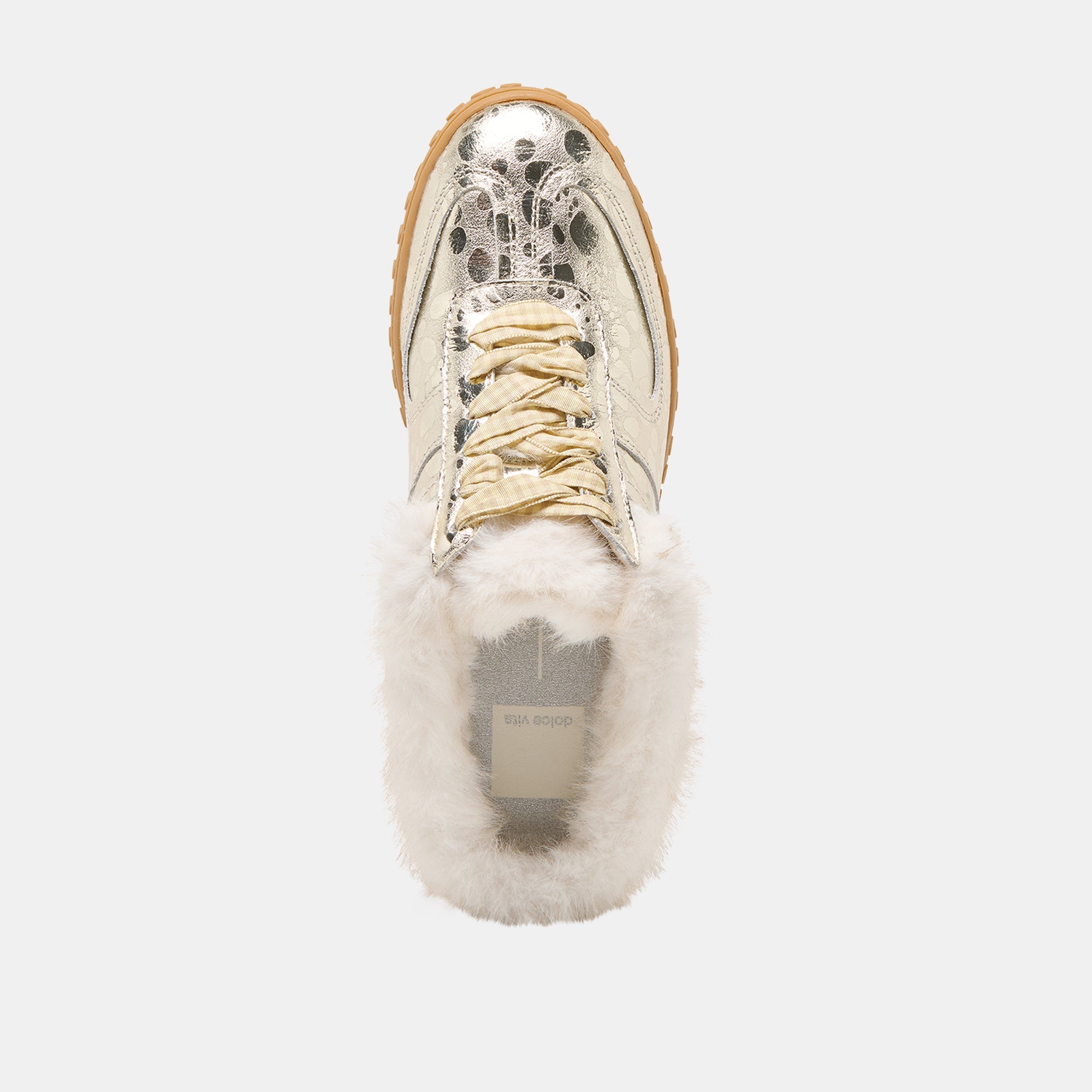 Izzey Plush Platinum Leather Sneakers / Dolce Vita