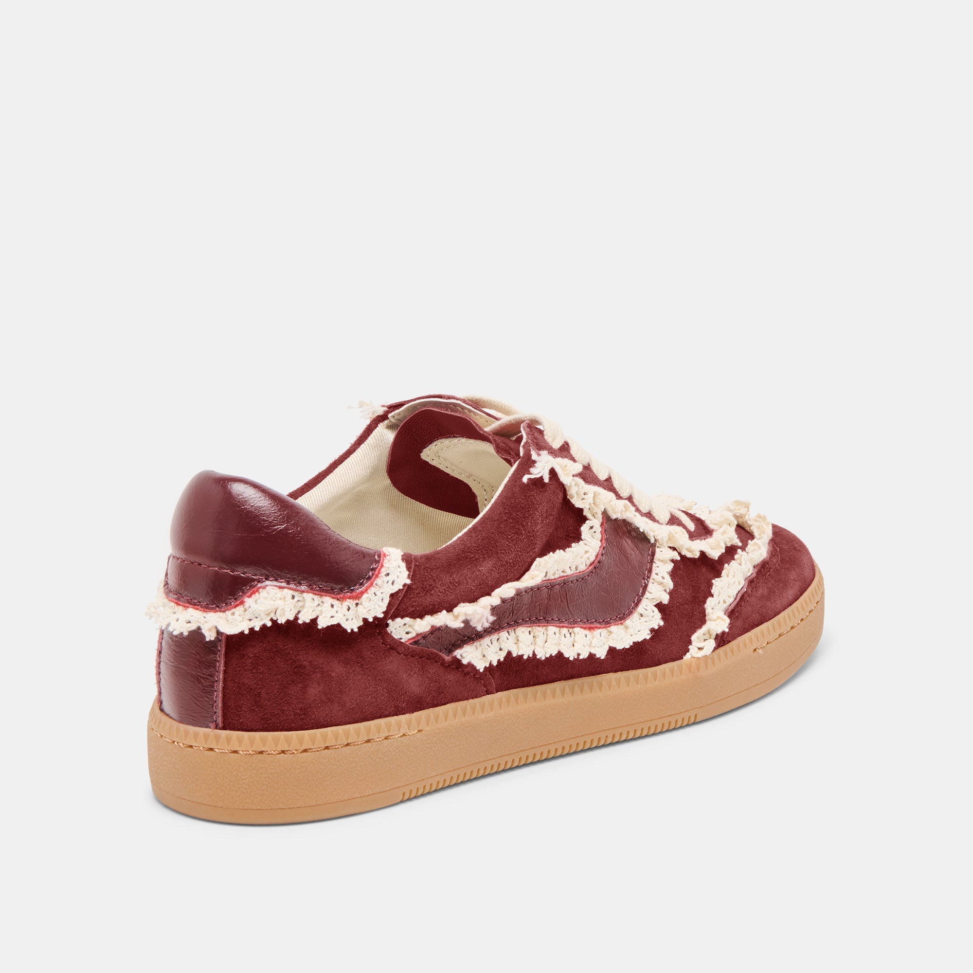 Notice Lace Oxblood Suede Sneakers / Dolce Vita