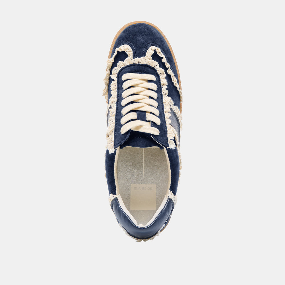 Notice Lace Navy Suede Sneakers / Dolce Vita