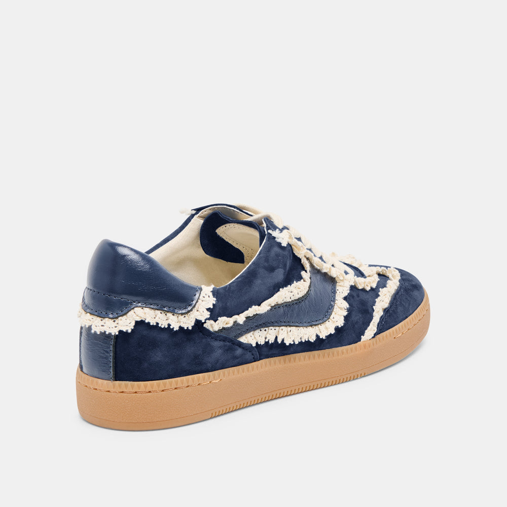 Notice Lace Navy Suede Sneakers / Dolce Vita