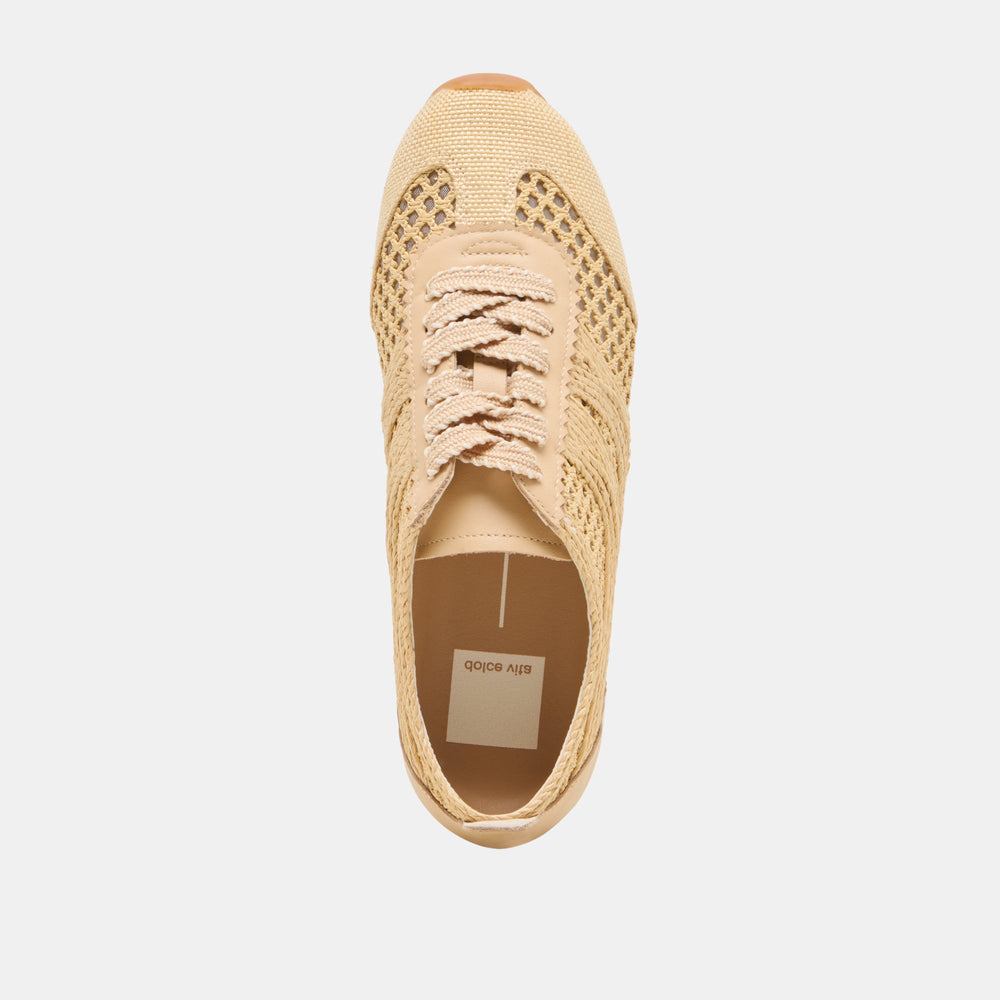 Dream Lt Natural Woven Raffia Sneakers / Dolce Vita