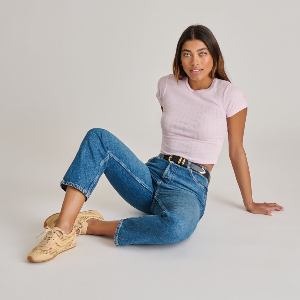 Dream Lt Natural Woven Raffia Sneakers / Dolce Vita