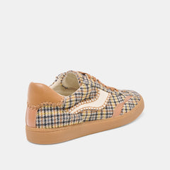 Notice Stitch Yellow Plaid Tweed Sneakers / Dolce Vita