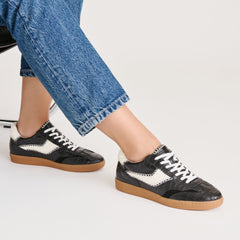 NOTICE STITCH SNEAKERS NOIR CROCO EMBOSSED LEATHER
 – Dolce Vita / Dolce Vita