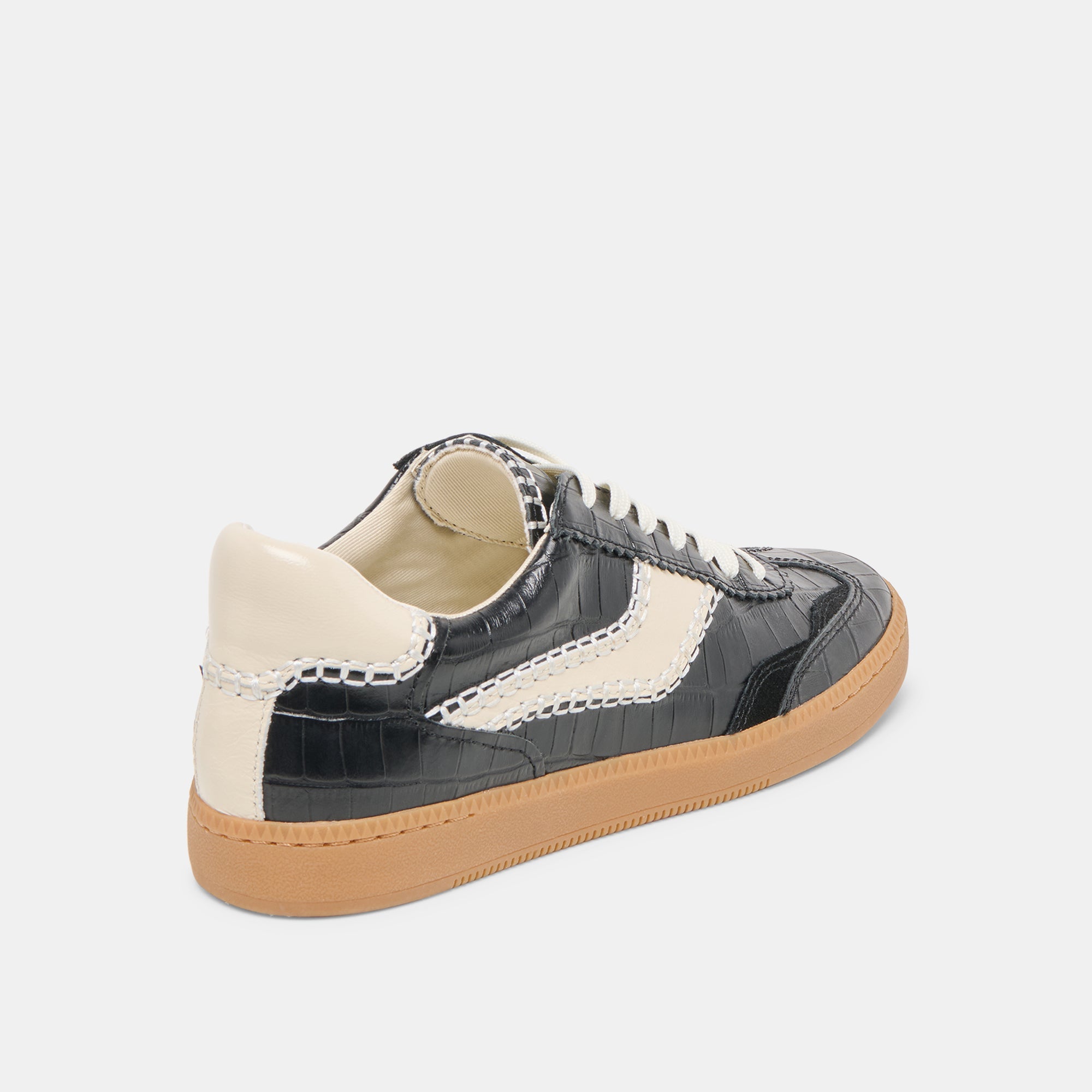 NOTICE STITCH SNEAKERS NOIR CROCO EMBOSSED LEATHER
 – Dolce Vita / Dolce Vita