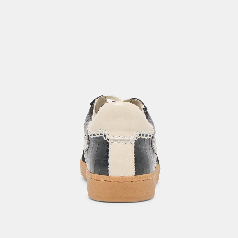 NOTICE STITCH SNEAKERS NOIR CROCO EMBOSSED LEATHER
 – Dolce Vita / Dolce Vita