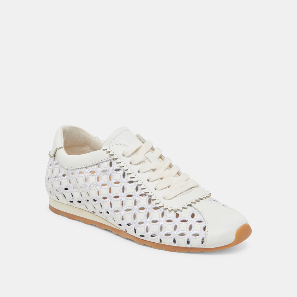 DANIE EYELET PERF SNEAKERS TRUE WHITE LEATHER
 – Dolce Vita / Dolce Vita