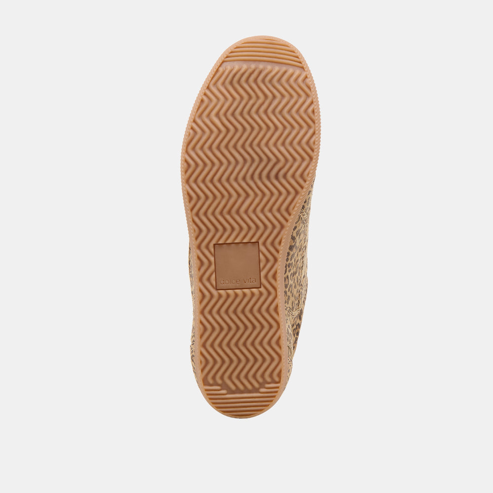 Laini Tan Leopard Printed Suede Sneakers / Dolce Vita
