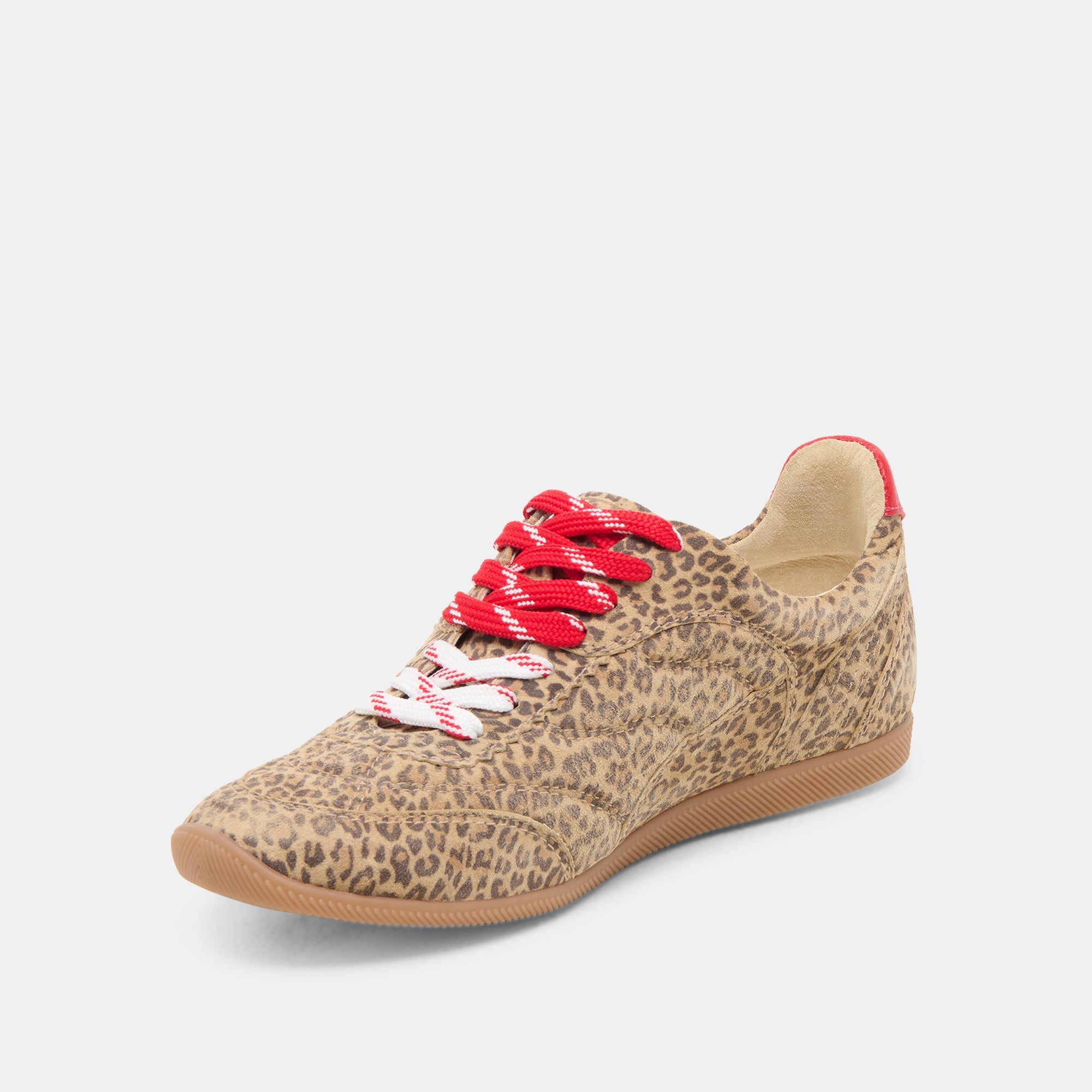 Laini Tan Leopard Printed Suede Sneakers / Dolce Vita