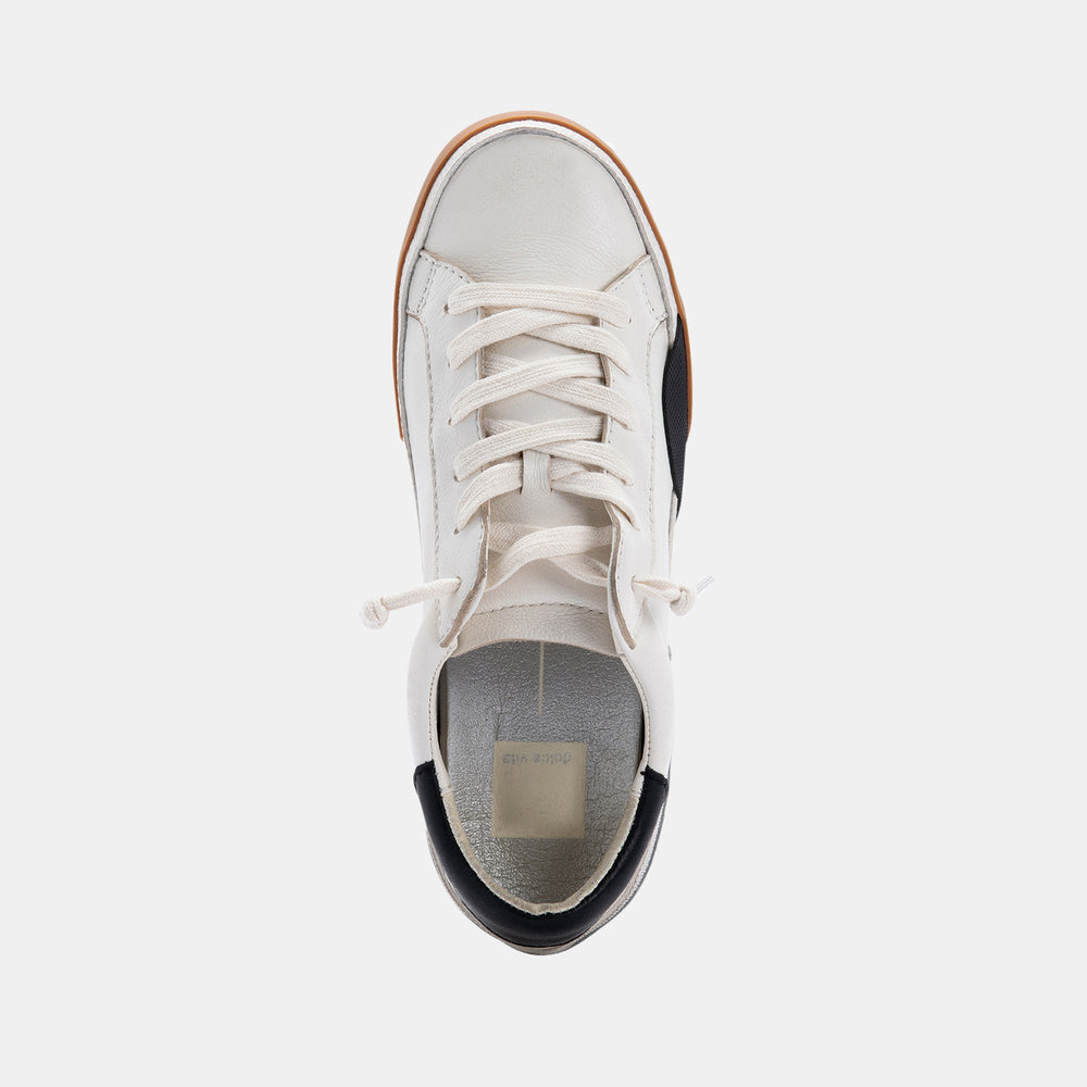 ZINA SNEAKERS WHITE BLACK LEATHER
 – Dolce Vita / Dolce Vita