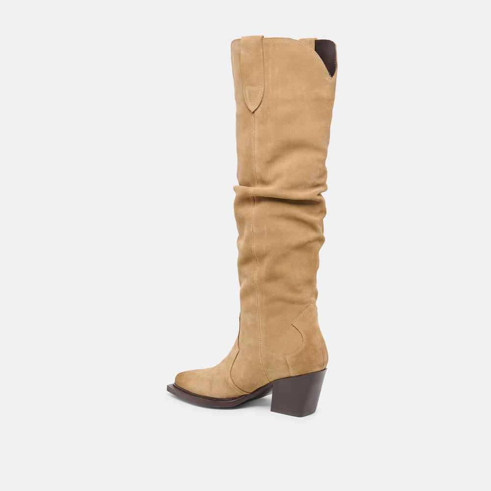 Buckly Camel Suede Boots / Dolce Vita