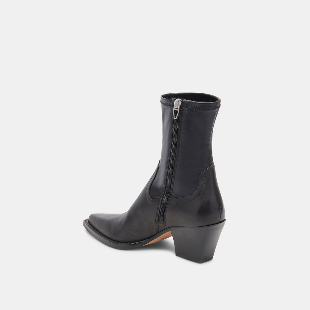 Rutger Boots Black Leather | Women's Black Leather Mid-Ankle Boots
 – Dolce Vita / Dolce Vita