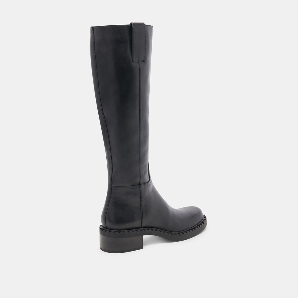 Glory H2O Waterproof Black Leather Wide Calf Boots / Dolce Vita