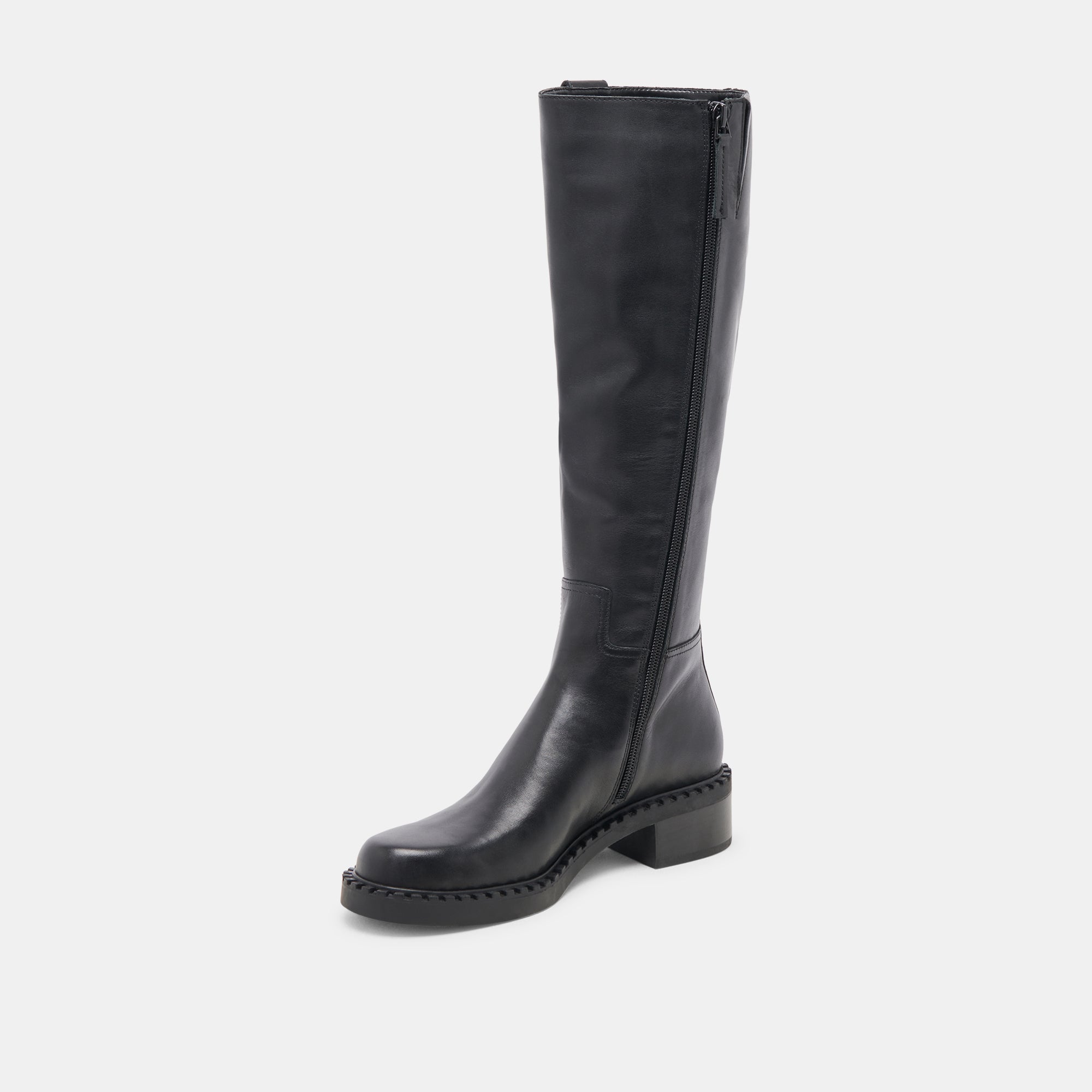 Glory H2O Waterproof Black Leather Wide Calf Boots / Dolce Vita