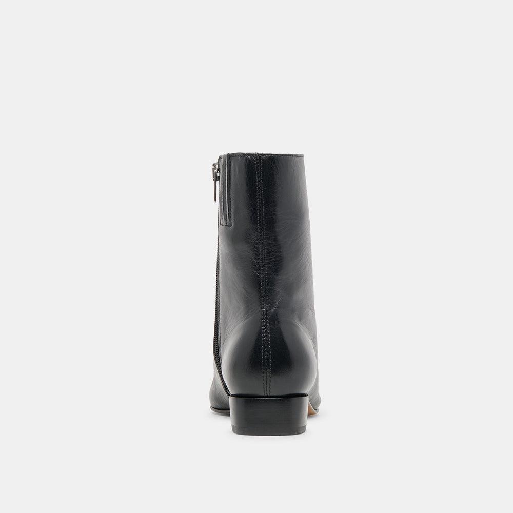 Tarine Black Leather Booties / Dolce Vita