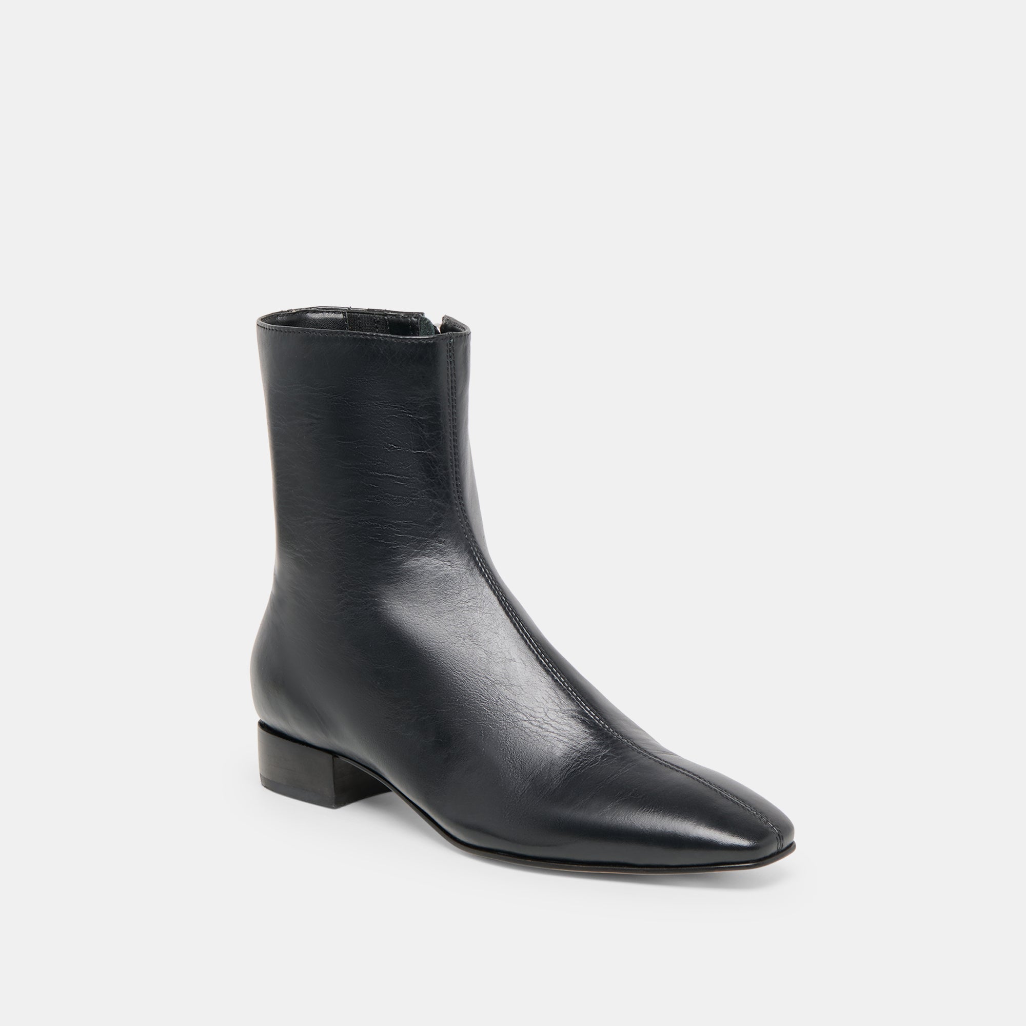 Tarine Black Leather Booties / Dolce Vita