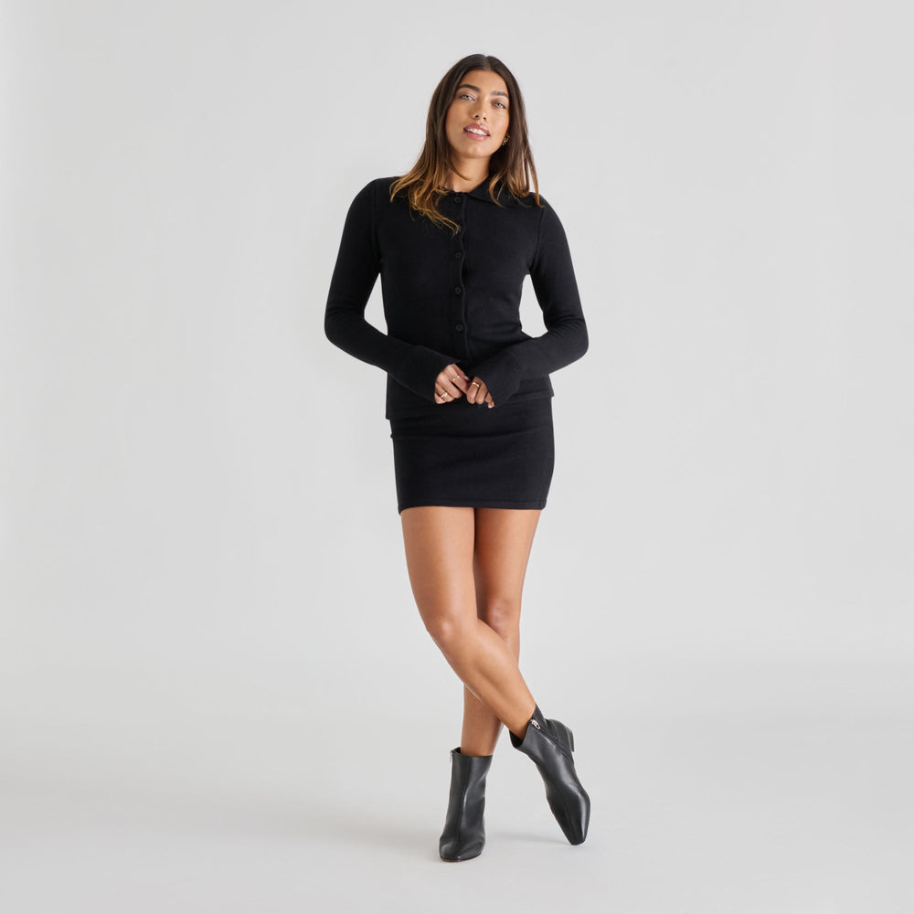 Tarine Black Leather Booties / Dolce Vita