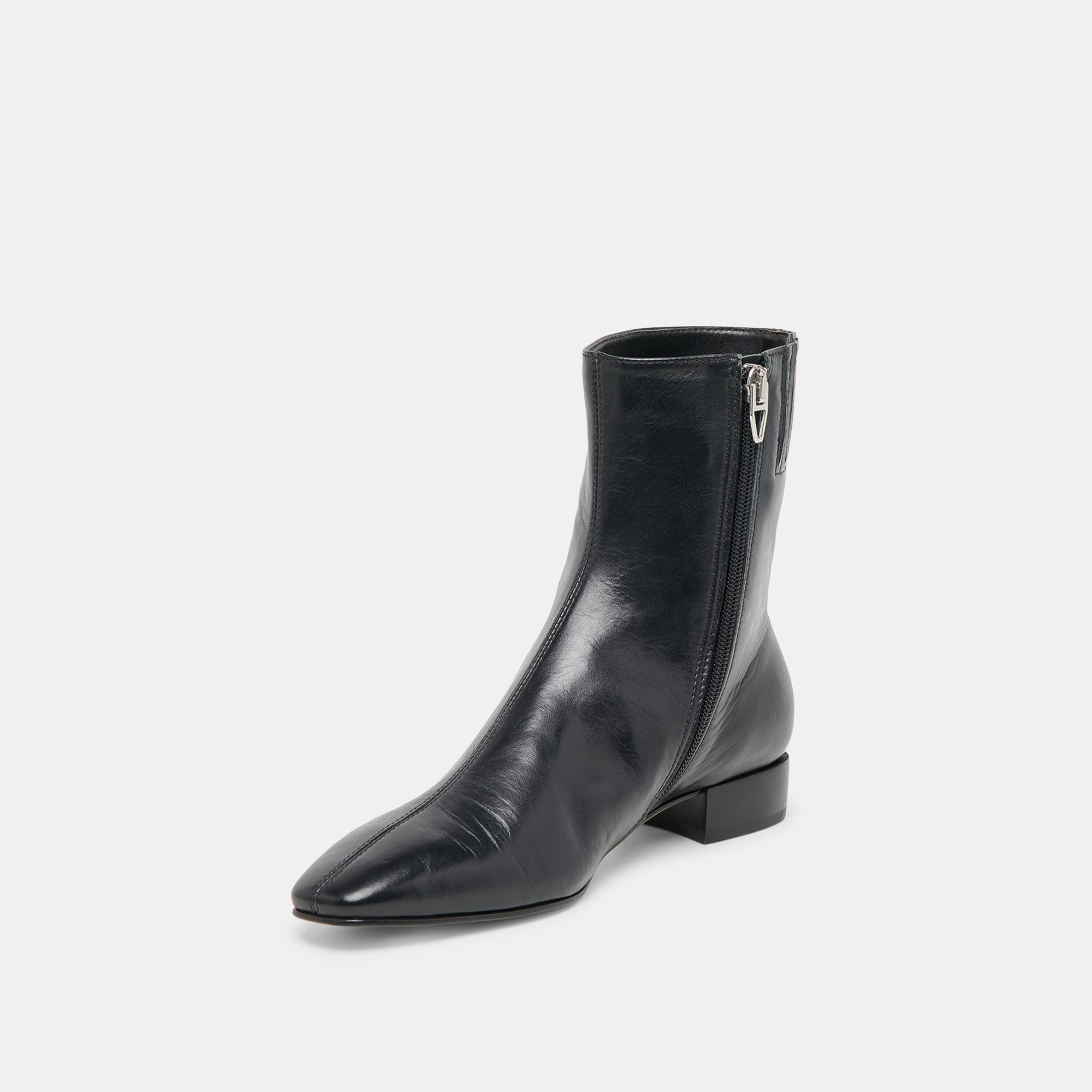 Tarine Black Leather Booties / Dolce Vita