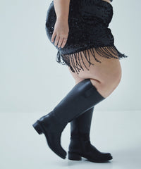 Glory H2O Waterproof Black Leather Extra Wide Calf Boots / Dolce Vita