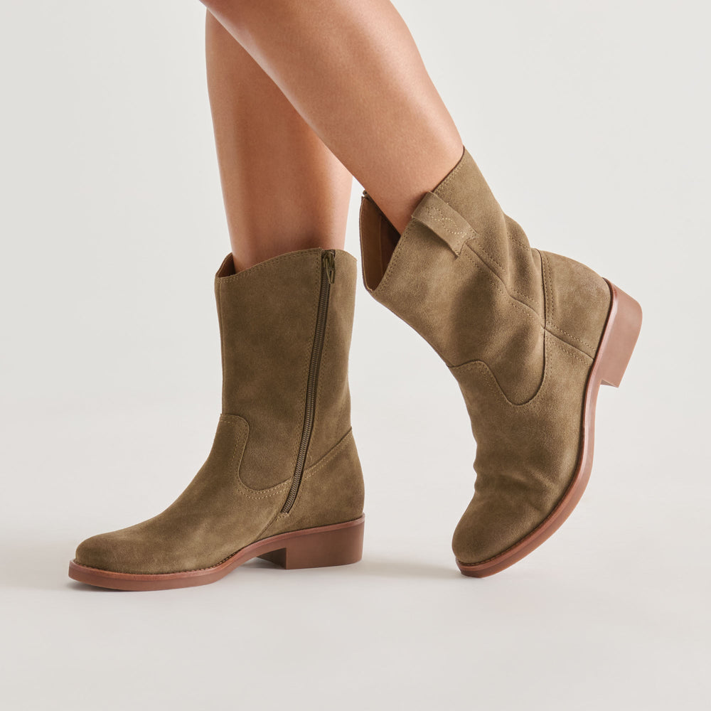 Haline H2O Olive Suede Waterproof Boots / Dolce Vita