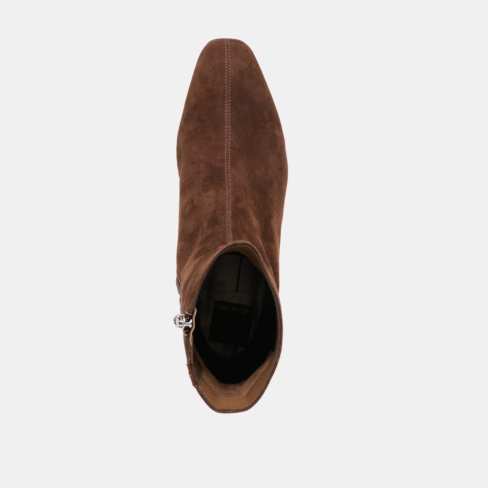 Tarine Dk Brown Nubuck Booties / Dolce Vita