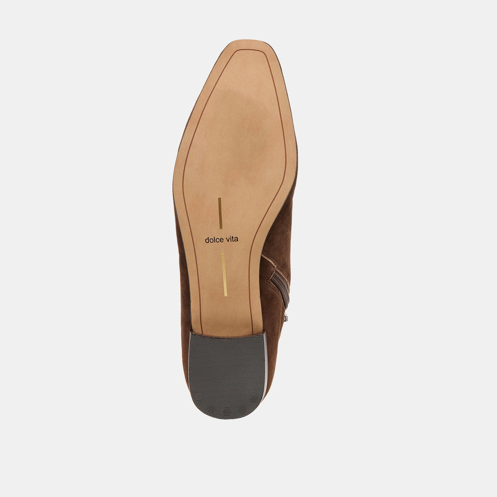 Tarine Dk Brown Nubuck Booties / Dolce Vita