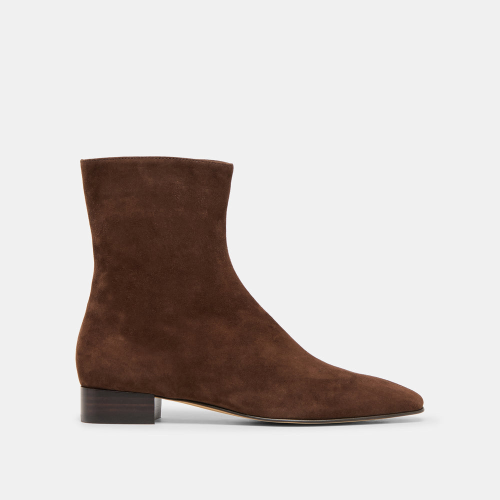 Tarine Dk Brown Nubuck Booties / Dolce Vita