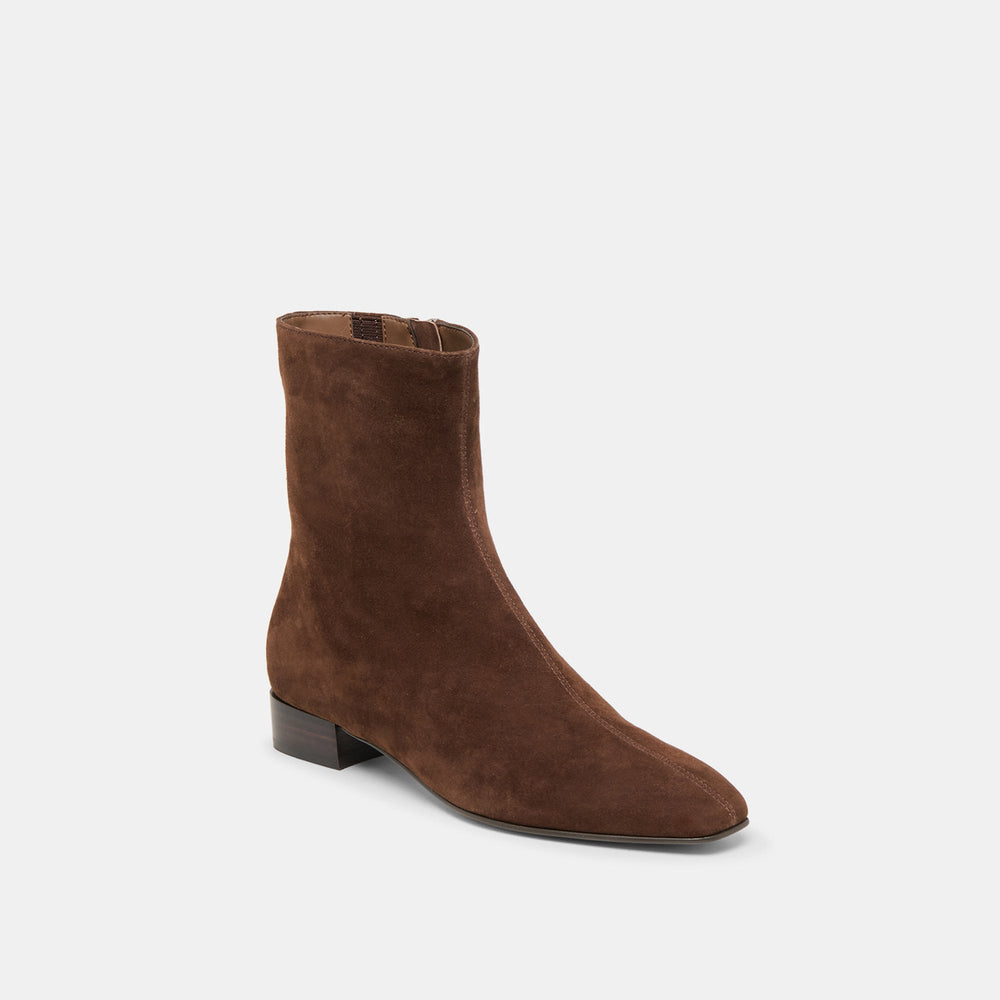 Tarine Dk Brown Nubuck Booties / Dolce Vita