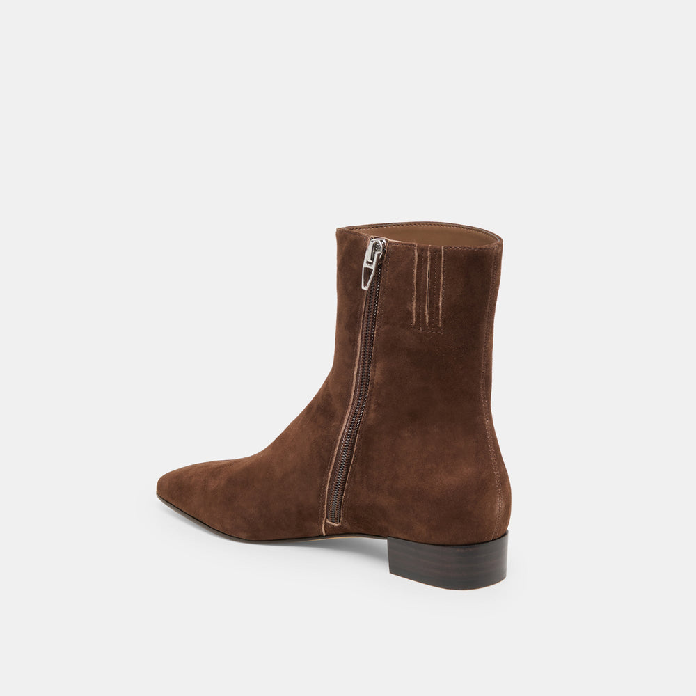 Tarine Dk Brown Nubuck Booties / Dolce Vita