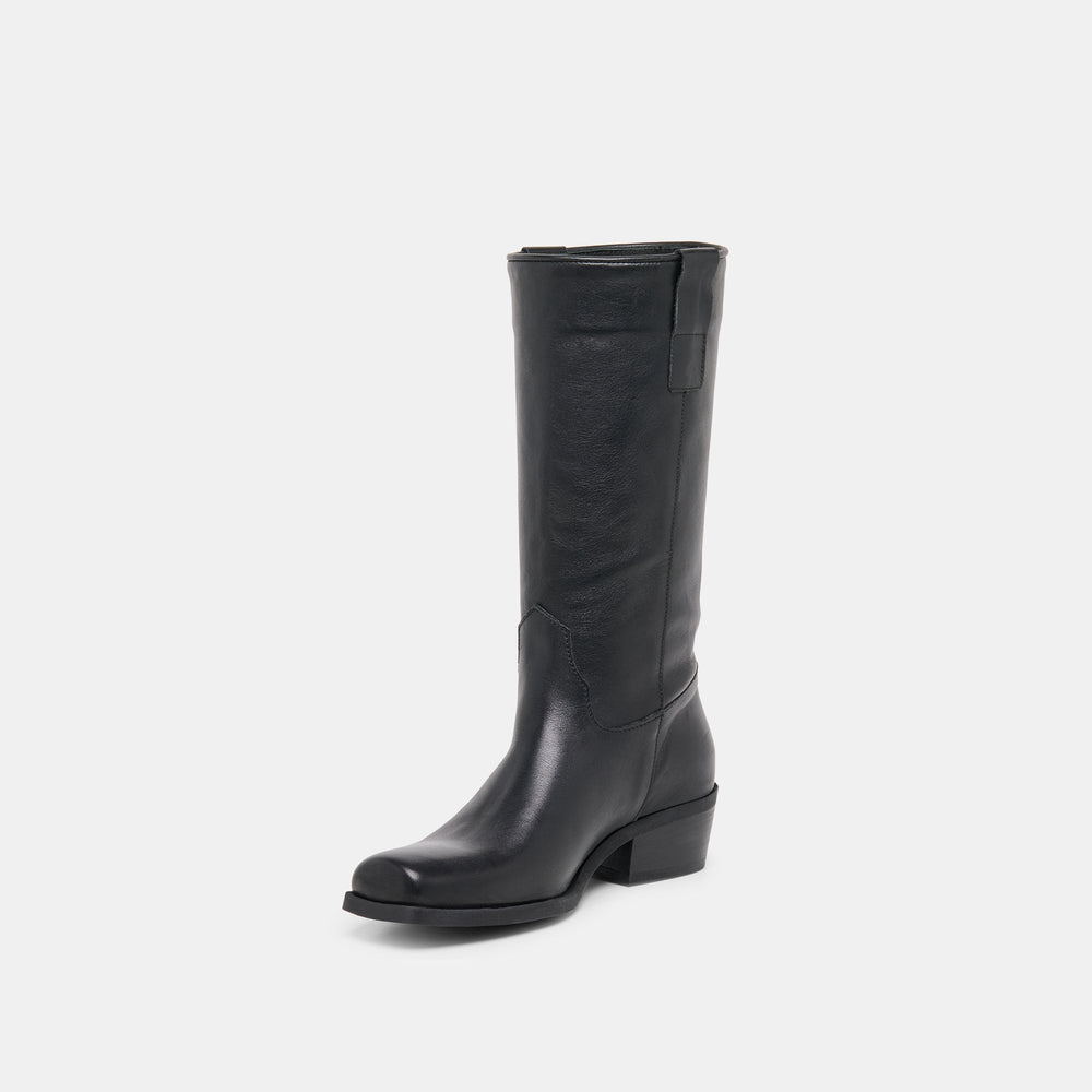 Romie Black Leather Boots / Dolce Vita
