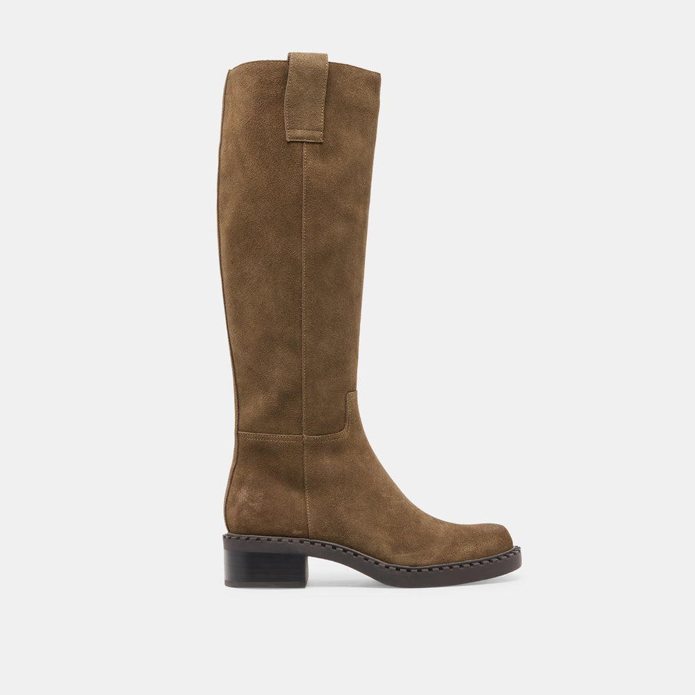 Glory H2O Waterproof Olive Suede Wide Calf Boots / Dolce Vita