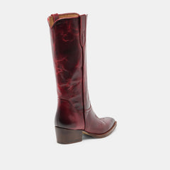 VIGLA Garnet Leather Pointed-Toe Western Boots / Dolce Vita