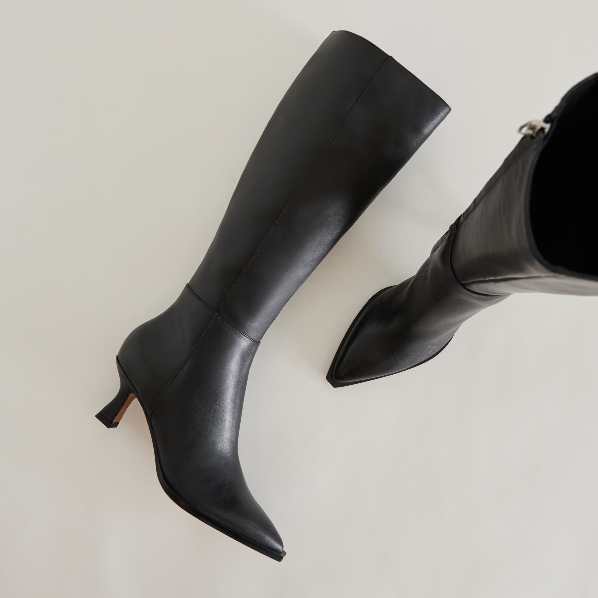 Auggie Black Leather Boots / Dolce Vita