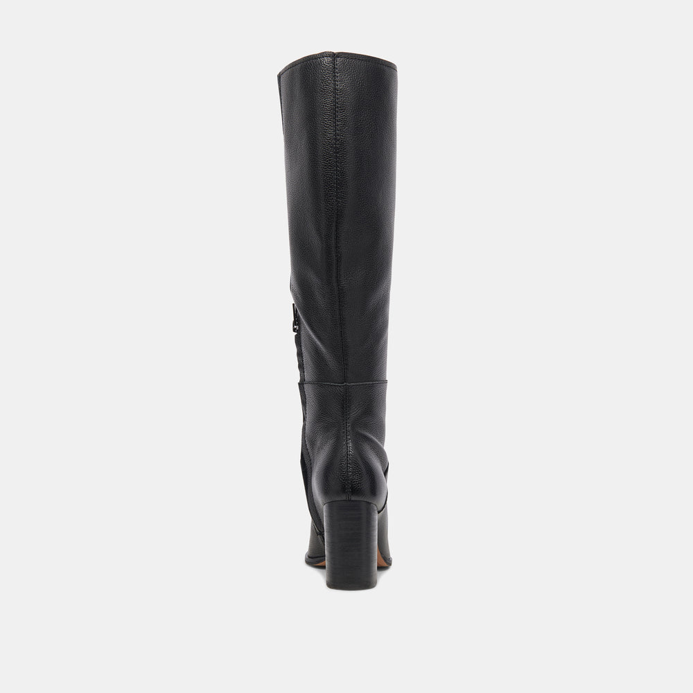Fynn Boots Onyx Leather | Knee-High Onyx Leather Boots
 – Dolce Vita / Dolce Vita
