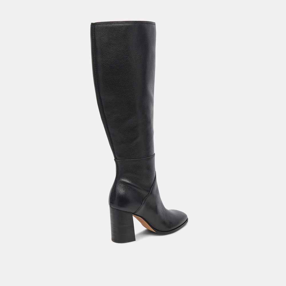 Fynn Boots Onyx Leather | Knee-High Onyx Leather Boots
 – Dolce Vita / Dolce Vita