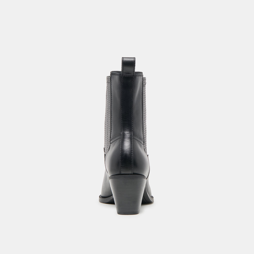 Slim Black Leather Booties / Dolce Vita