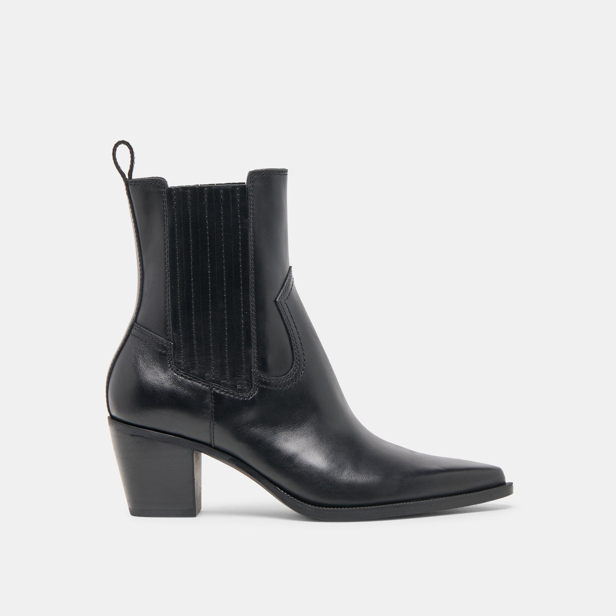 Slim Black Leather Booties / Dolce Vita