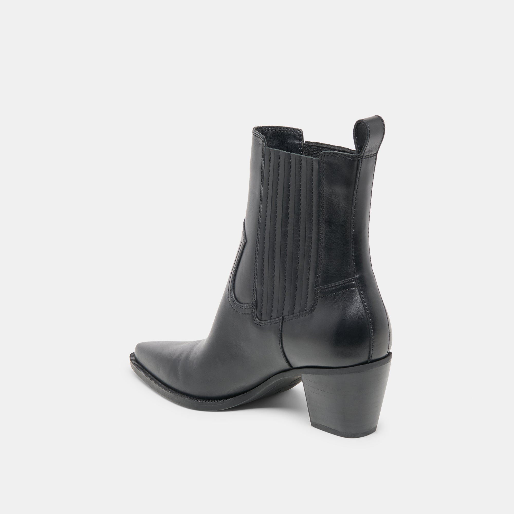 Slim Black Leather Booties / Dolce Vita