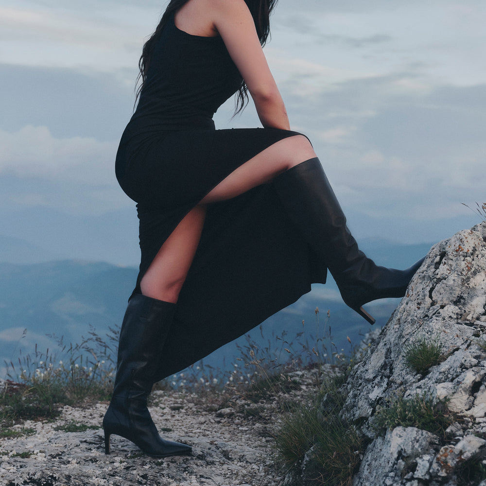 Emmi Black Leather Boots / Dolce Vita