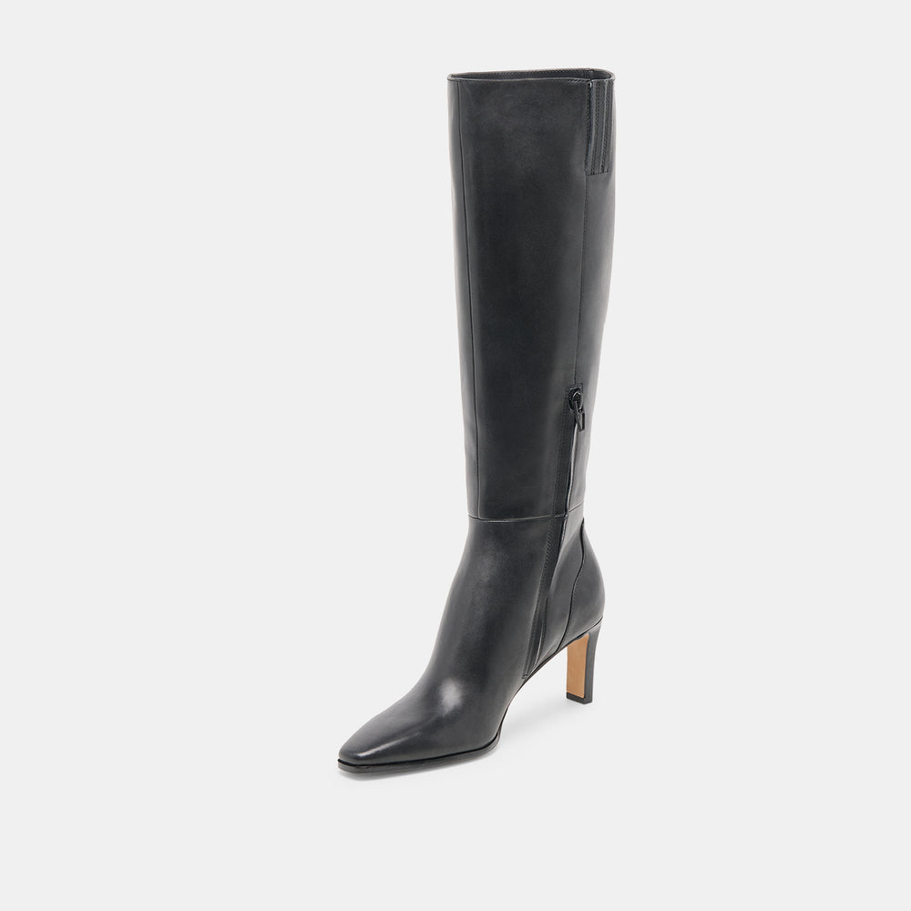 Emmi Black Leather Boots / Dolce Vita