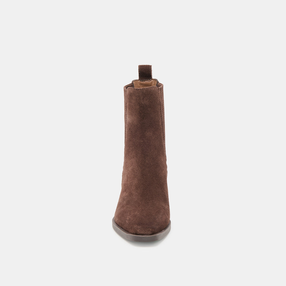 Faint H2O Waterproof Dk Brown Suede Booties / Dolce Vita