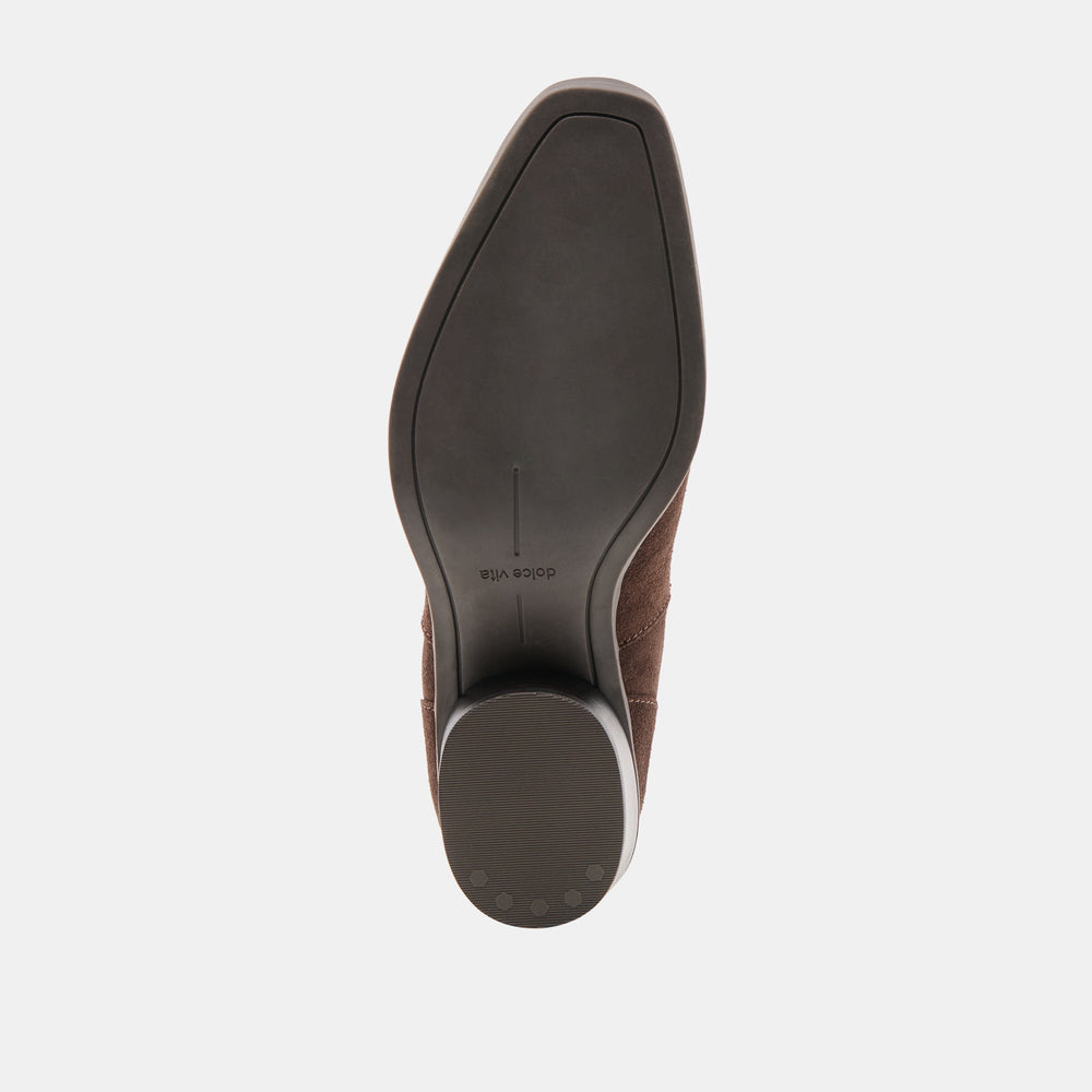 Faint H2O Waterproof Dk Brown Suede Booties / Dolce Vita