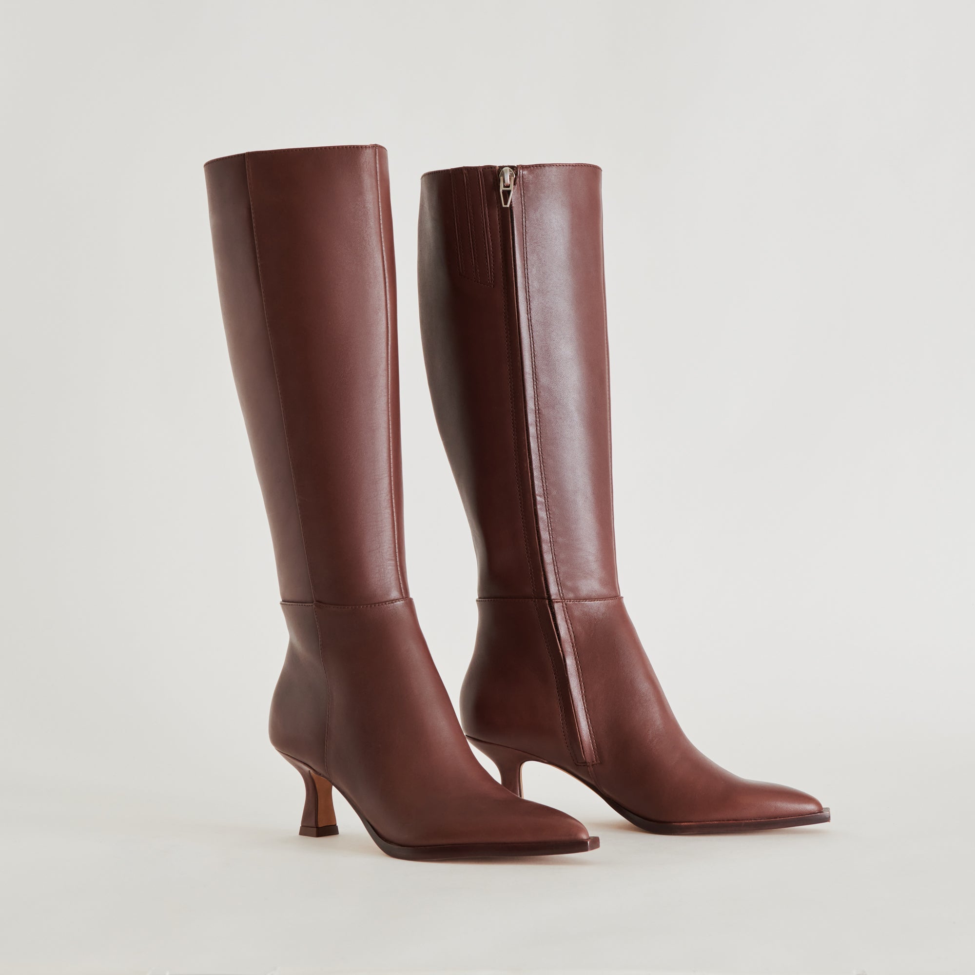 Auggie Wide Calf Boots | Chocolate Leather Boots by Dolce Vita / Dolce Vita