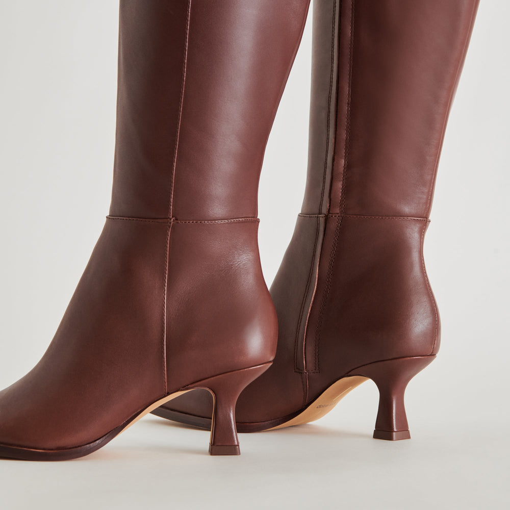 Auggie Wide Calf Boots | Chocolate Leather Boots by Dolce Vita / Dolce Vita